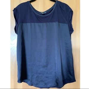 Navy Two-Toned Blouse